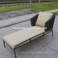 New arrive outdoor patio rope weaving furniture rope poolside sun lounger hotel chaise lounge.